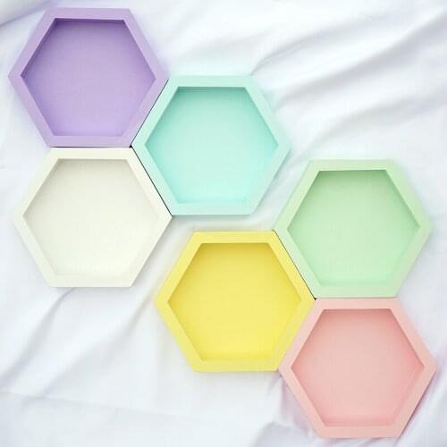 Colorful Wood Dessert Display Tray Wedding Birthday Cupcake Stands Baking Dinnerware Tolls Coffee Baking Shop Cake Food Plates