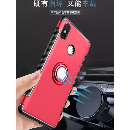 Magnetic Metal Finger Ring Holder Phone Case For Xiaomi Mi Max 3 Mix 2 2s 3 Soft TPU Hard PC Shell Protection Back Cover Fundas
