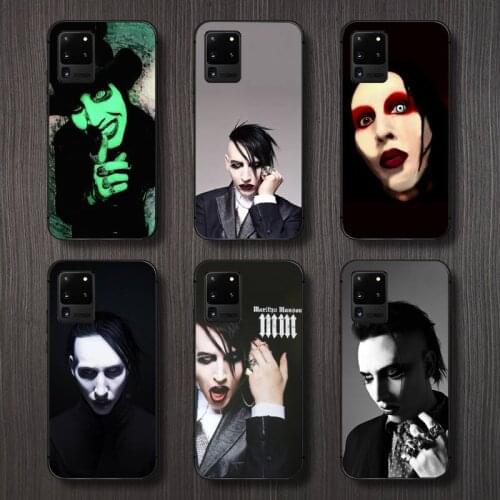 Marilyn Manson Phone Case For Samsung A32 A51 A52 A71 A50 A12 A21S S10 S20 S21 Plus Fe Ultra