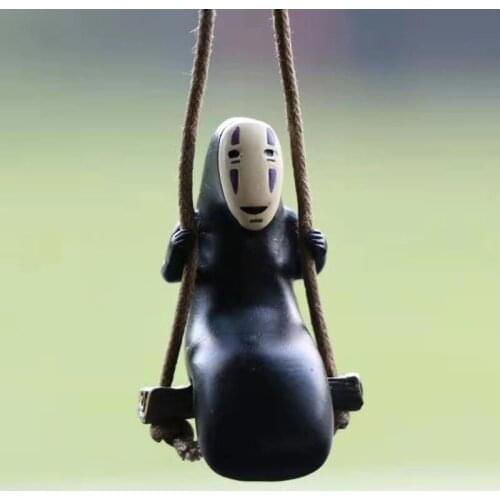 Cute Anime Car No Face Man Faceless Male Car Pendant Car Rearview Mirror Pendant Birthday Gift Auto Decoraction Accessories