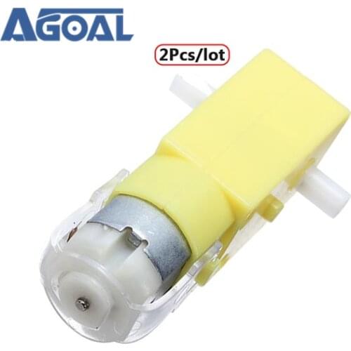 2Pcs/lot DC 3V-6V Dual Axis Gear Motor 2 Axis TT Motor Reducer Motor For DIY Smart Car Free Shipping