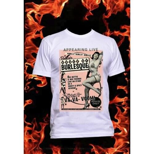 BETTIE PAGE Queen Of Pinups RETRO VINTAGE CLASSIC MENS WOMENS T-Shirt Gym Sportswear Tops Tee Shirt