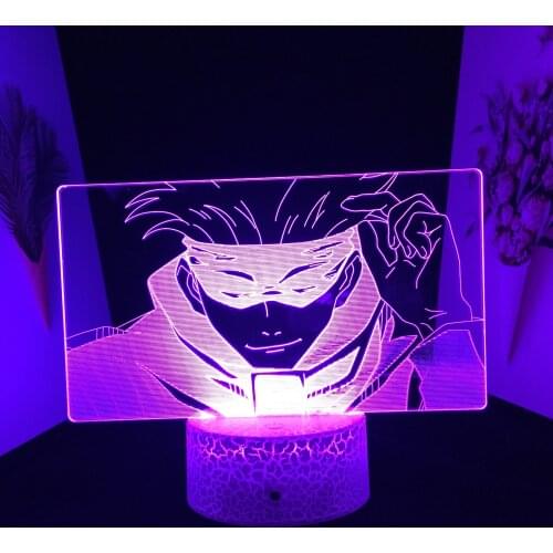 Jujutsu Kaisen Newest 3D Lamp Ainme Figure LED Night Light for Bedroom Decoration Birthday Gift Manga Table Light Gojo Satoru