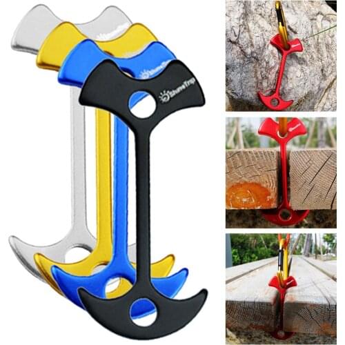 NEW 2Pcs Outdoor Camping Tools Fish Bone Screw Spiral Tent Deck Peg Stakes Nails