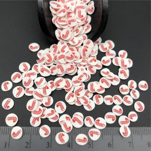 50g Christmas Crutch C Polymer Clay Sprinkle For Kids Diy ,Soft Clay For Craft Clay/Nail Art/Scrapbook Decoration DIY,Filler