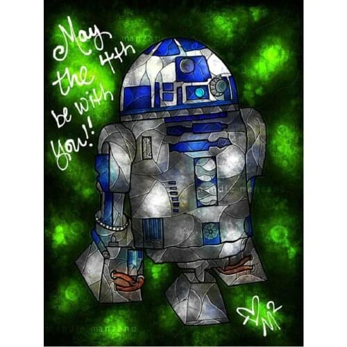 Full Square Diamond Embroidery robot Pattern DIY Diamond Painting Cross Stitch robot Series 5D Rhinestones Painting mosaic arts