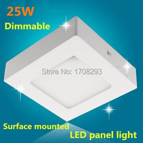 Dimmable 6w12w18w25W Led Surface Super Bright LED Panel Light Ceiling Downlight Lamp Kit with LED Driver AC 110-240V