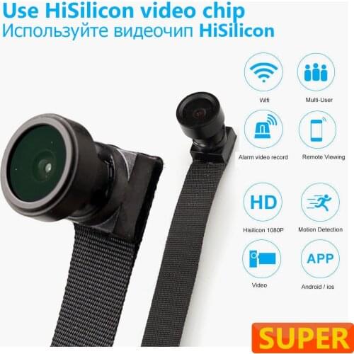 Hisilicon WIFI Network Camera Webcam IP P2P HD Wide Angle Mini DIY Wireless Cam Module Motion Activated DV Camcorder Small