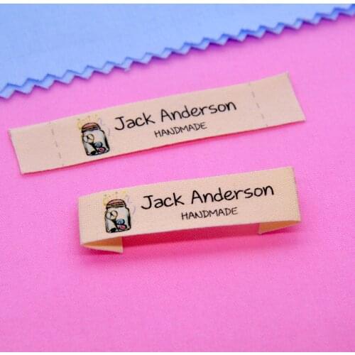 Sewing labels / Custom brand labels, Clothing labels, Sewing, Fabric 100% cotton, custom text (FR046)