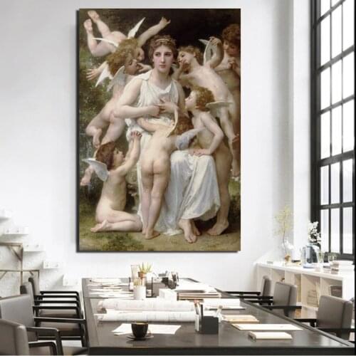 Poster Vintage Aestheticism Angels Canvas Painting Posters Prints Marble Wall Art Painting Decorative Picture Modern Home Decor
