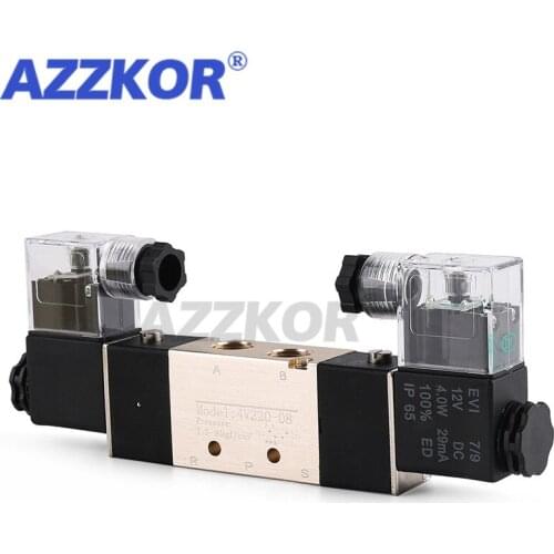 High Quality Pneumatic Solenoid Valve Gas Control Valve Two-position Five-way Pneumatic Component 3/8"4V320-10DC12/24 AC110/220