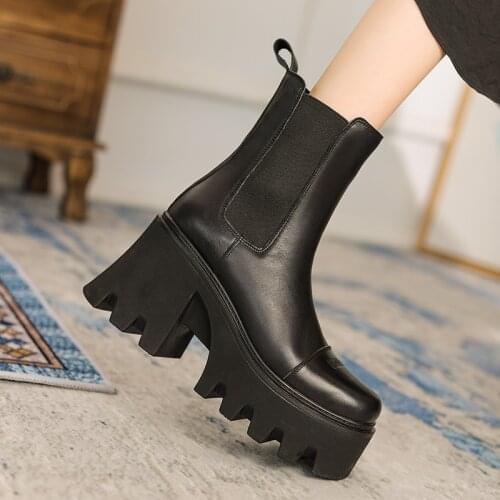 Women Shoes Women Boots Winter Ankle Boots for Women Zapatos De Mujer Womens Platform Heels Chunky Boots Platform Boots