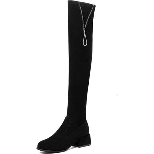 Ladies Fashion Luxury Patent Autumn Womens Casual Shoes Tabi Black Booties Womens Winter High Over-the-knee Boots
