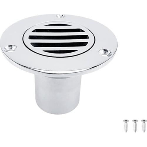 1.5 Inch Marine Grade Stainless Steel 316 Boat Floor Deck Drain for Boat Yacht Deck Drainage Hardware Rowing Accessories
