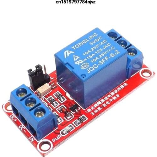 1 Channel 5V 9V 12V 24V Relay Module Board Shield with Optocoupler Support High and Low Level Trigger for Arduino 10PCS