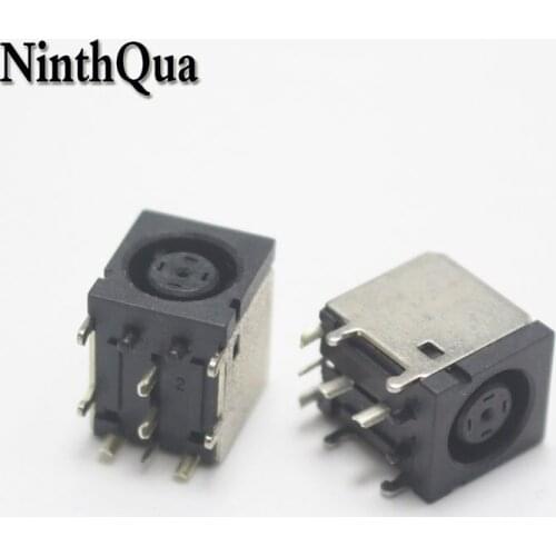 1pcs 7.4*5.0mm DIP DC Power jack Tablet Notebook Charging Switch Connector Repair PCB Board Welding Socket for Dell Inspiron rct