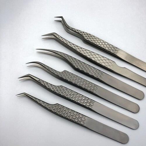100% Closed Titanium Alloy New Style Premium Eyelashes Tweezers Ultra Fine Tip Improve for 3D 6D Individual Lashes Extensions