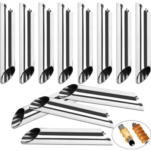12 Pcs Cannoli Tube Stainless Steel Screw Croissant Mold Free Standing Pastry Cone Shaper Christmas Anniversary Party