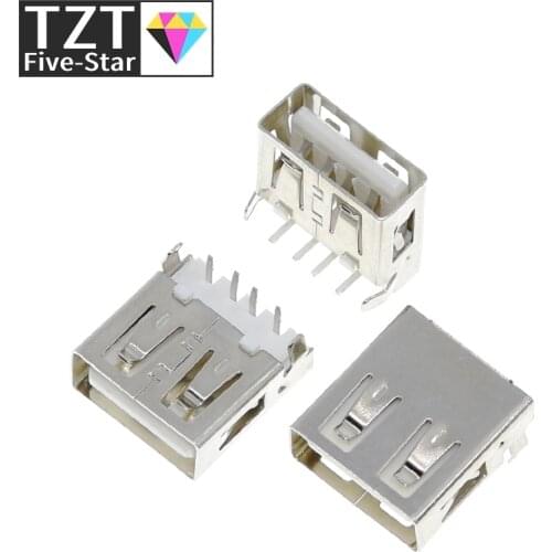2020 Hot Sale 10Pcs USB Type A Standard Port Female Solder Jacks Connector PCB Socket USB-A Type