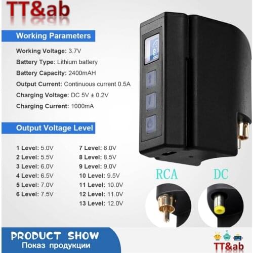 2021 New LCD Display Wireless Tattoo Power Supply Battery Pack for Tattoo Pen and Cheyenne Machines