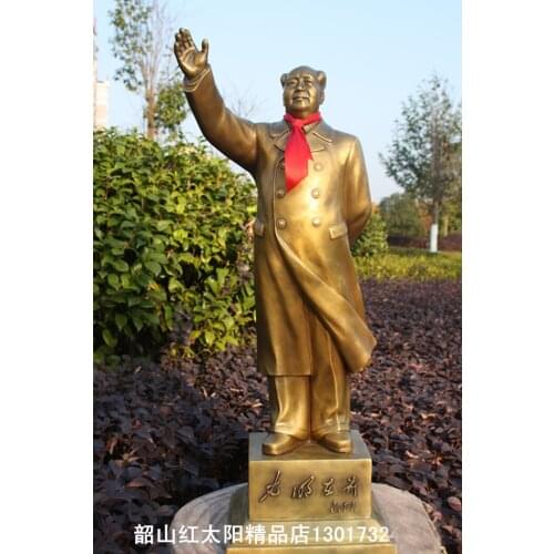 73 CM Large Huge - Room HOME OFFICE TOP Decor -CHINA GREAT Mao Zedong Mao Chairman ART sculpture Decoration brass statue