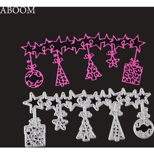 ABOOM New Christmas Bell Scrapbook Dies DIY Die Cut Embossing Folder Gift Decoration Cutting Dies Scrapbooking Album Die Cutter