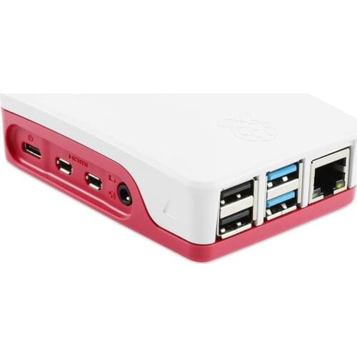 The Red /White official Raspberry Pi case for Raspberry Pi 4 High-quality, two- part ABS construction
