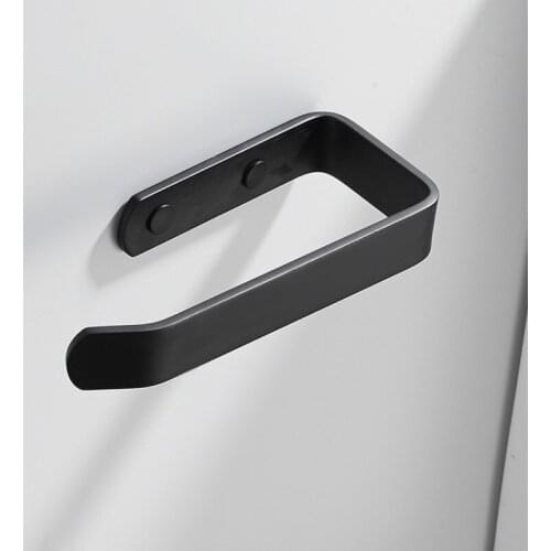 Black Paper Holder Space Aluminum Toilet Paper Towel Holders WC Kitchen Bath Room Papers Roll Holder Bathroom Hardware