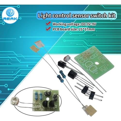 DIY Kit Light Control Sensor Switch Suite Photosensitive Induction Switch Kits DIY Electronic Trainning Integrated Circuit Suite