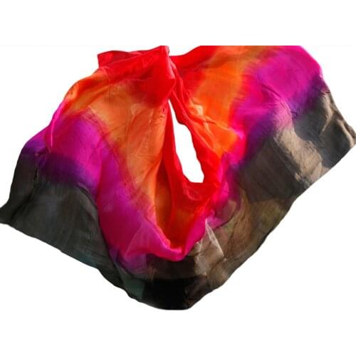 Design 100% real silk belly dance veil Stage Performance dancing Accessories veils wholesale Size and color can be customized