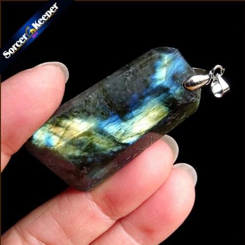 Women & Men Fashion Jewelry Pendants Necklaces With Chain Wholesale Labradorite Moonstone Quartz Stone Colares Femininos YS458