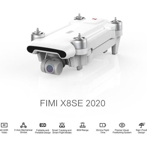 FIMI X8SE 2020 Version 3-Axis Gimbal Real 4K Professional Camera GPS 5.8G WIFI 8KM FPV 35Mins RC Drone Quadcopter RTF Helicopter
