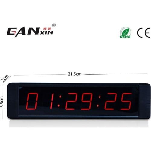 [Ganxin] 1inch Home Gym Digital Countdown Clock Stopwatch With Remote LED Interval Timers Crossfit