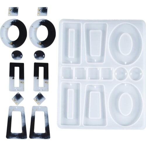 Geometric Earrings Pendants Jewelry Making Silicone Mold for Resin Earrings Making Charm DIY Epoxy Molds Casting Molds