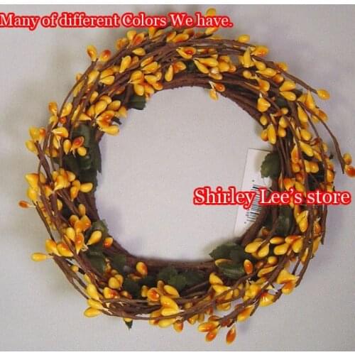 Hot Sale!!! (120pcs/lot) X 4" Pip Berry Candle Ring / Wreath 11 Colors For Selection *FREE SHIPPING
