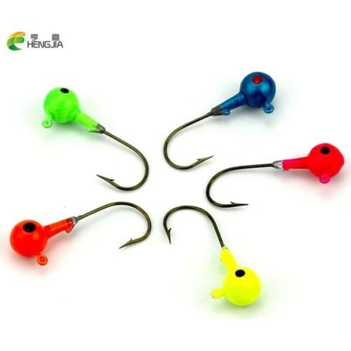HENGJIA 50Pcs/Lot Lead Jig Head Fishing Hook 7g Jig Hooks For Soft Fishing Lure Carbon Steel hooks fishing accessories