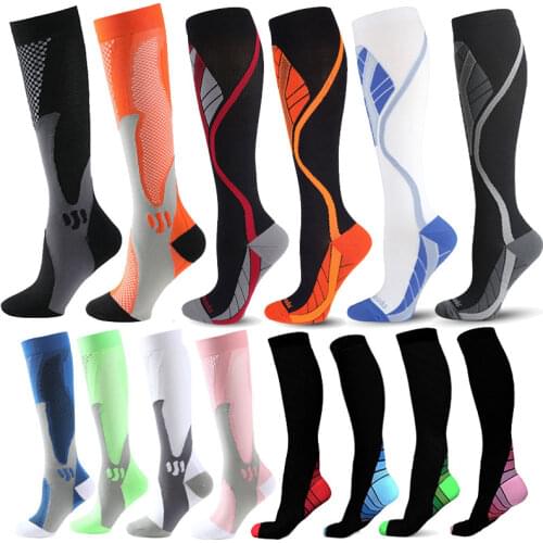 Running Compression Socks Men Women Comfortable Athletic Sports Socks Stockings for Marathon Cycling Football Anti Fatigue