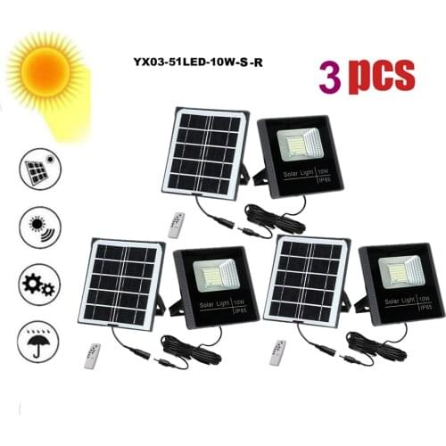 3pcs Solar Lamp Outdoor Light Wall Street Garden Security smart on at night Solar Powered Lampada Waterproof IP65 Decorative sep