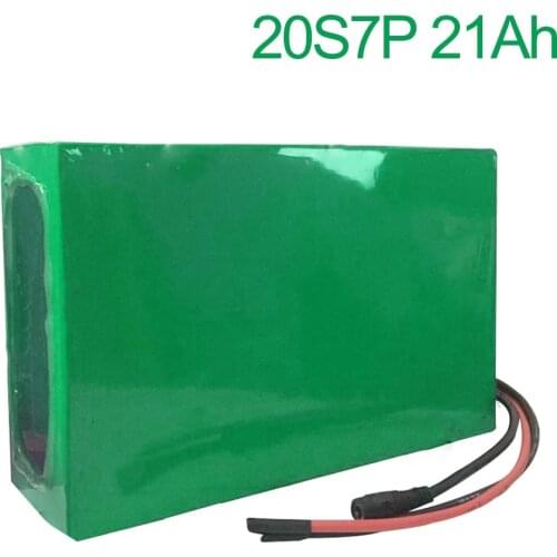 72V 21Ah 20S7P 18650 Li-ion Battery electric two Three wheeled motorcycle bicycle ebike 270*190*70mm