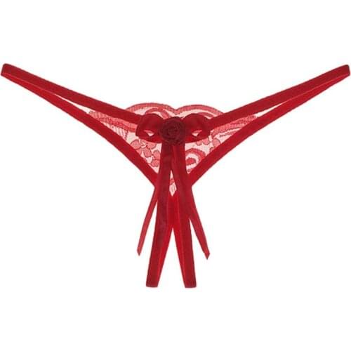 Fashion Ladies Sexy Low Waist G-String Women Bow Hollow Out Thong Panties Underwear