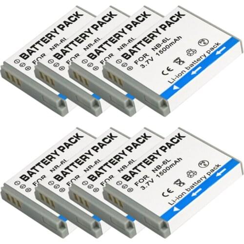 NB-6LH Battery NB-6L NB 6L NB6L Battery Charger Kits for Canon PowerShot D10 D20 D30 S95 SX260 SX280 SX540 SX700 SX710 HS Camera