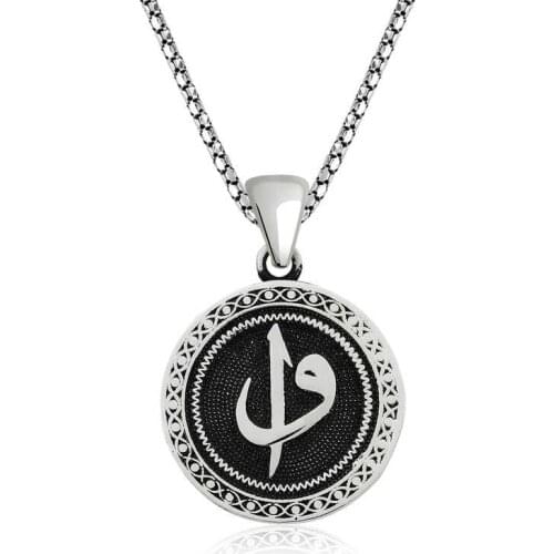 Real Silver 925 Jewelry Silver Aleph Vav Necklace