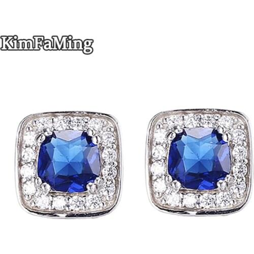 Fashion Jewelry Small Square Stud Earring for Girl Boys Party Gift GSE018