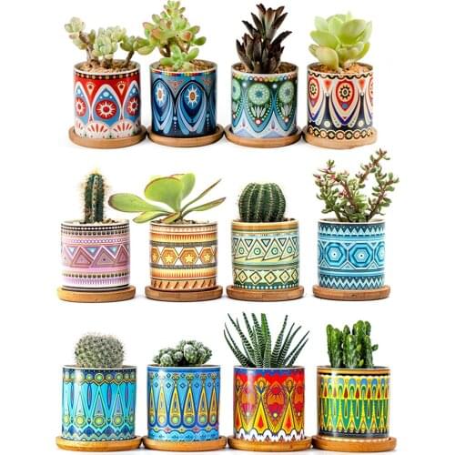 New Ceramic Flower Pot Art Vase Planter Ornaments Home Decor Garden Decoration Bonsai Succulent Pot Plant Pot