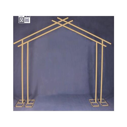 New Chinese-European Pentagonal Geometric Background Frame for Wedding Outdoor Scene Arrangement Arch Frame