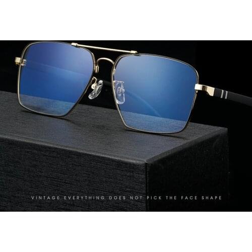 New Mens Double Beam Big Frame Glasses Frame Ultra Light Titanium Alloy Glasses Frame Retro Myopia Optical Glasses Frame 8227