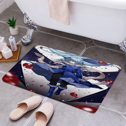 Rimuru Tempest Poster Anti-slip Doormat Vacuuming Water Absorbing Kitchen Bedroon Bath Floor Mats Home Entrance Home Decora
