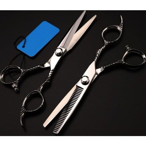 Professional JP 440c steel 6 inch upscale hair cutting scissors haircut thinning barber haircutting shears hairdresser scissors