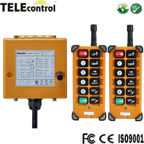 Tele EOT crane F23-A++ multiple EOT overhead crane control wireless radio remote controller with 2 emitters and 1 receiver