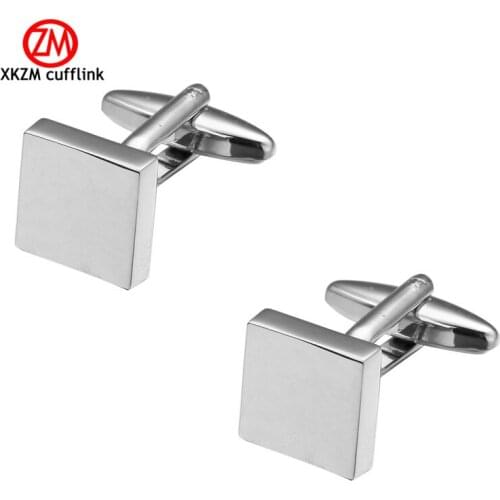 Luxury Men silvery square metal Cufflinks High Quality Lawyer Groom Wedding Cufflinks For Mens Shirt Cuff Links French Jewelry